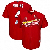 Cardinals 4 Yadier Molina Red 2019 Spring Training Cool Base Jersey Dzhi,baseball caps,new era cap wholesale,wholesale hats